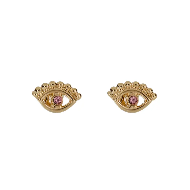 3988ROS Broquel Ojo Turco C/Cristal Rosa