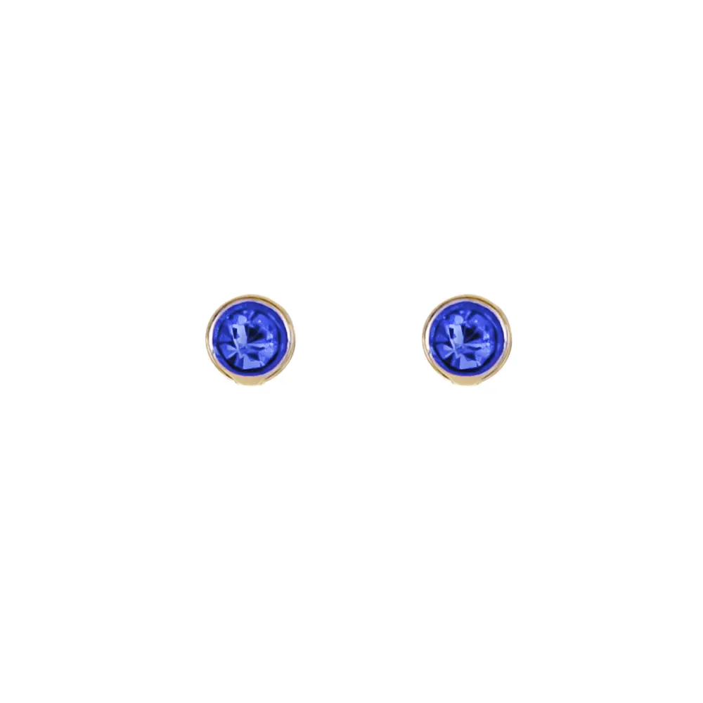 [4011A] 4011A Broquel Cristal Azul Rey 2Prs