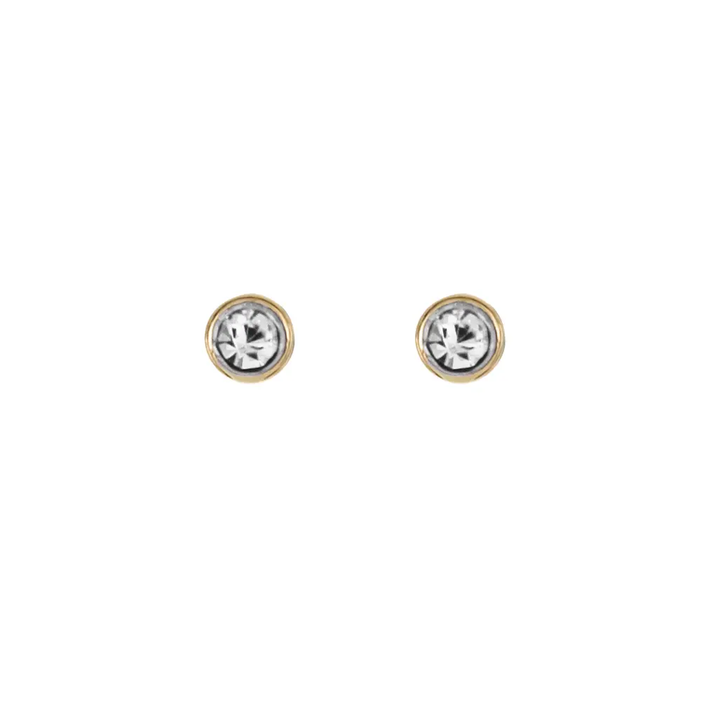 [4011BC] 4011BC Broquel Cristal Blanco 2Prs