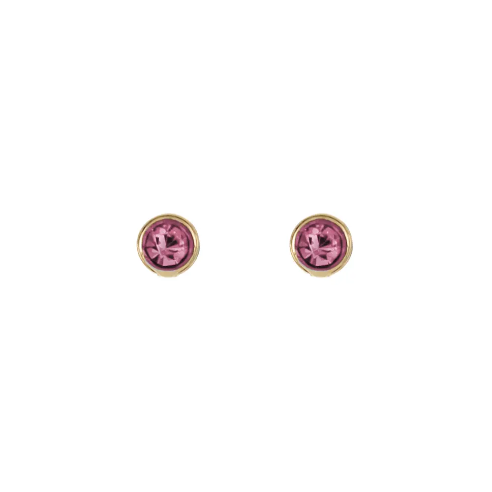 4011ROS Broquel Cristal Rosa 2Prs