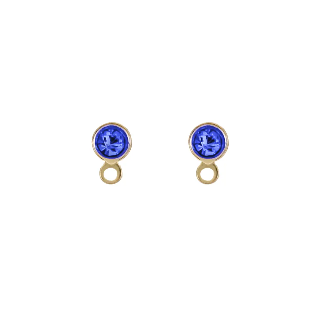 [4012A] 4012A Broquel Cristal Azul Rey C/Asa 2Prs