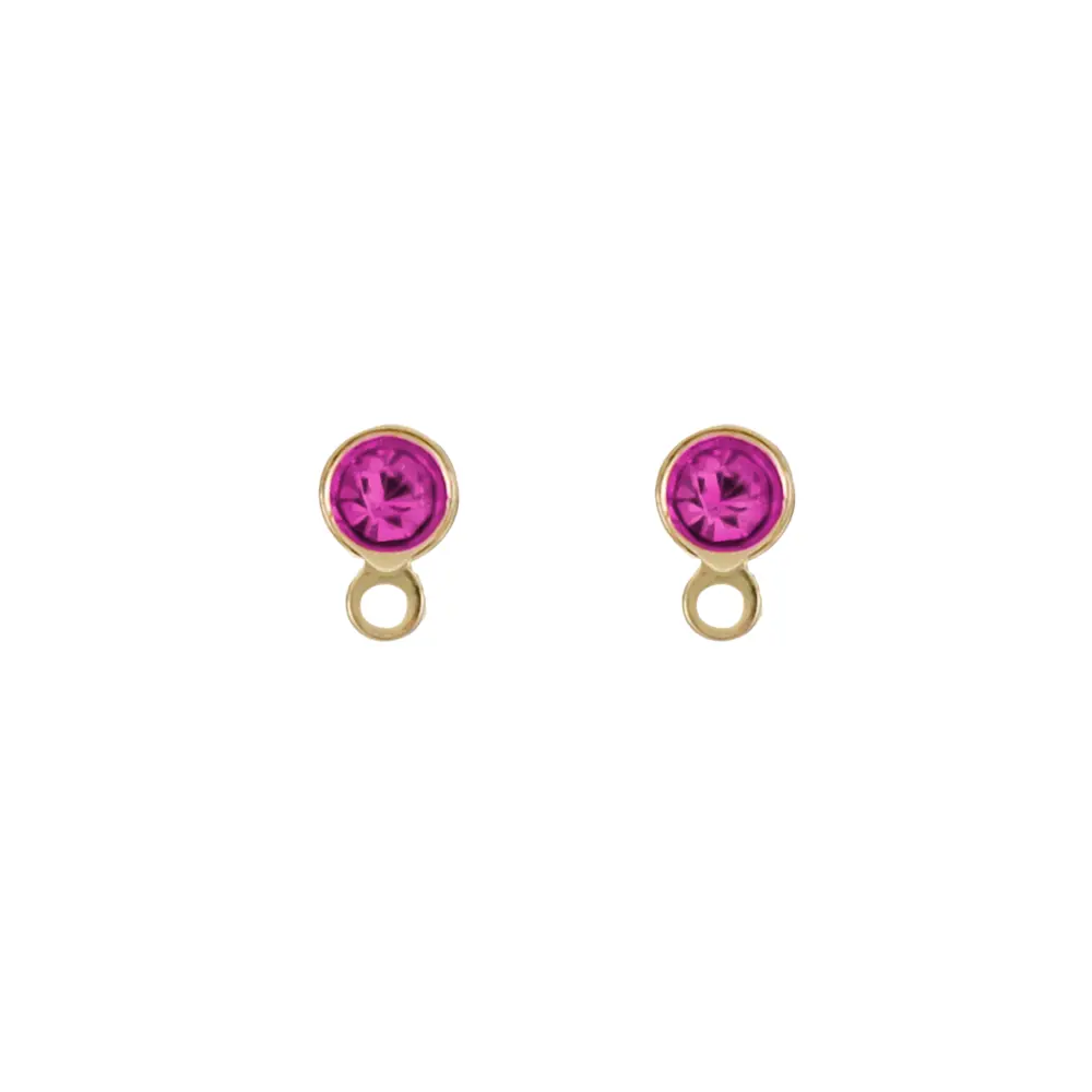 [4012F] 4012F Broquel Cristal Fucsia C/Asa 2Prs