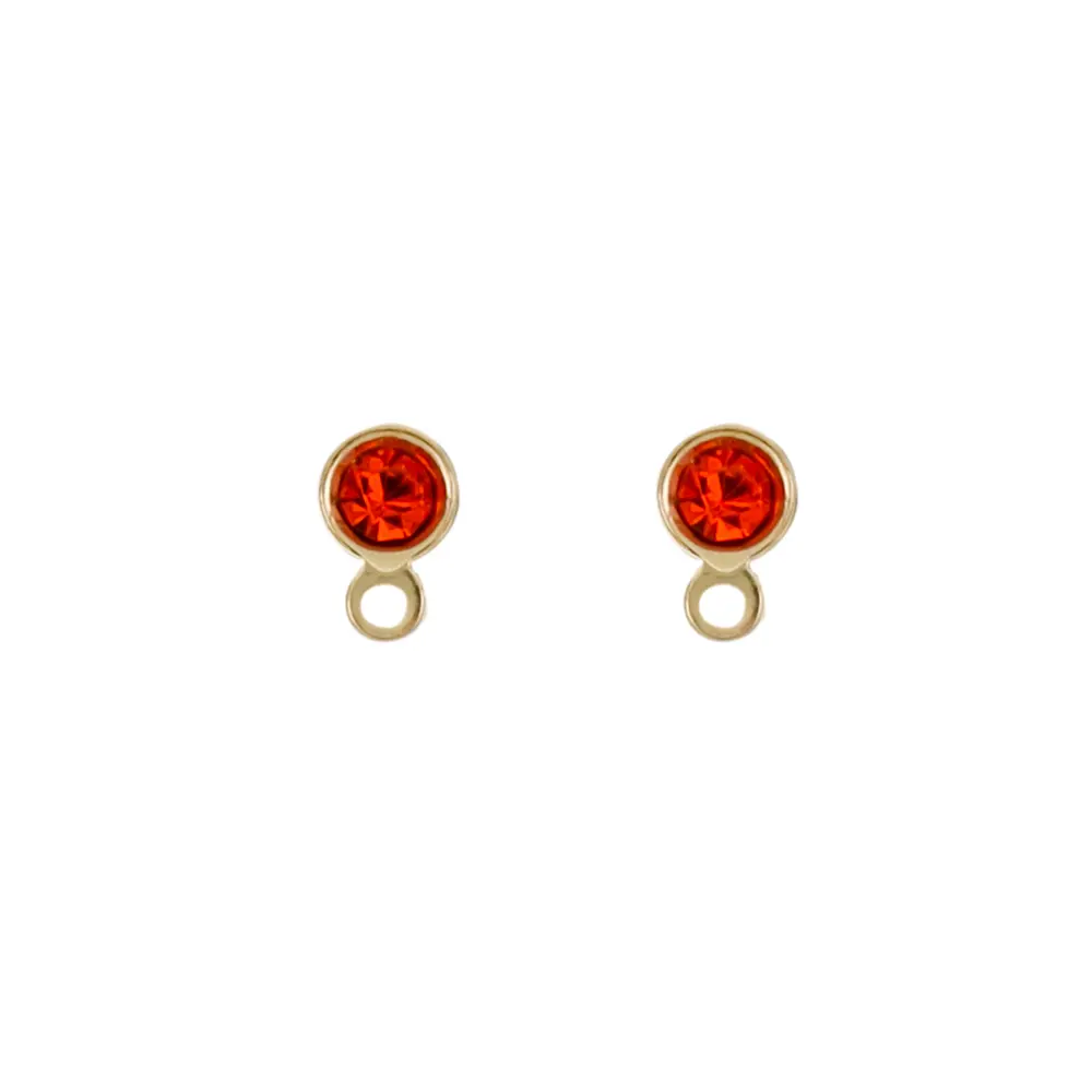 4012N Broquel Cristal Naranja C/Asa 2Prs