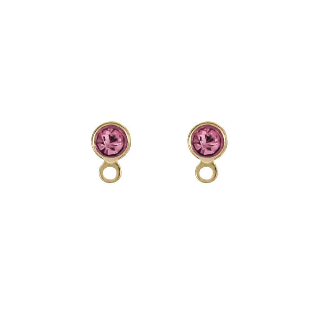 4012ROS Broquel Cristal Rosa C/Asa 2Prs