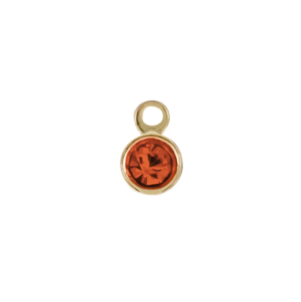 8131N Terminal Mini Cristal Naranja 6 Pz