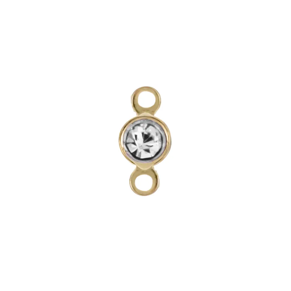 [8143BC] 8143BC Terminal Mini Cristal Blanco 2 Asas  6 Pz