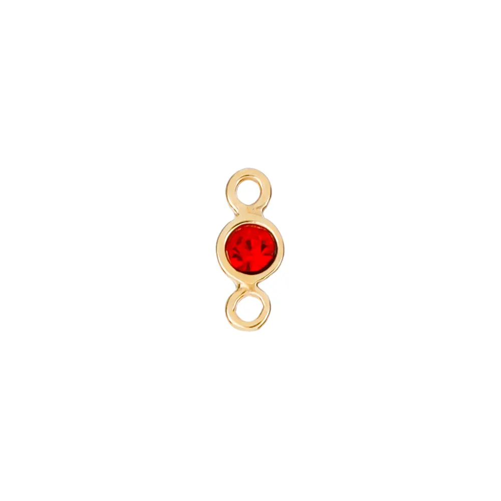 8144R Terminal Cristal Rojo Dos Asas 4 Pz