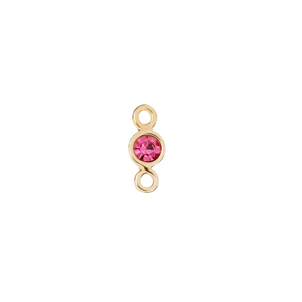8144ROS Terminal Cristal Rosa Dos Asas 4 Pz