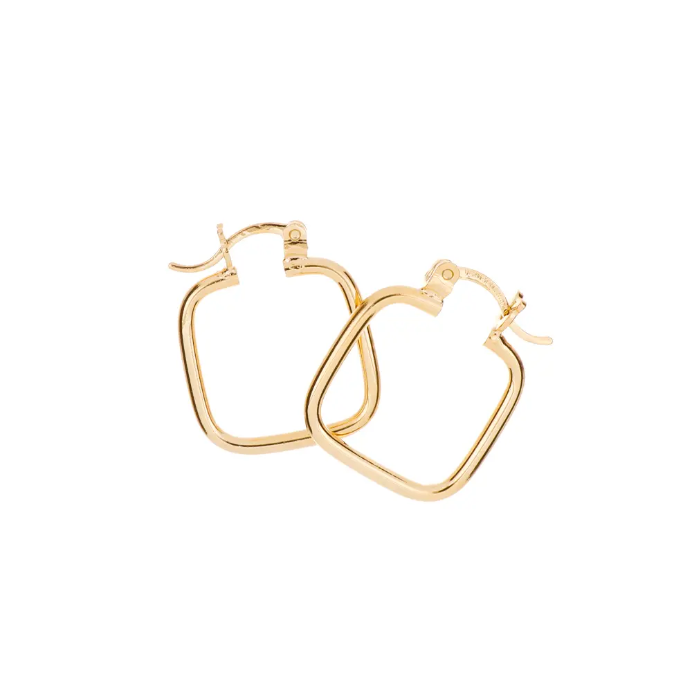 3601-1 Arracada Cuadrada Lisa 2 Prs