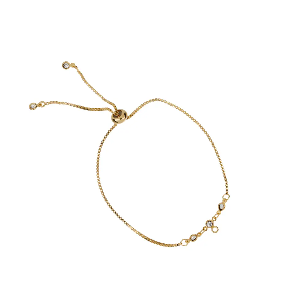 1007 Pulsera Tres Cristales Para Armar