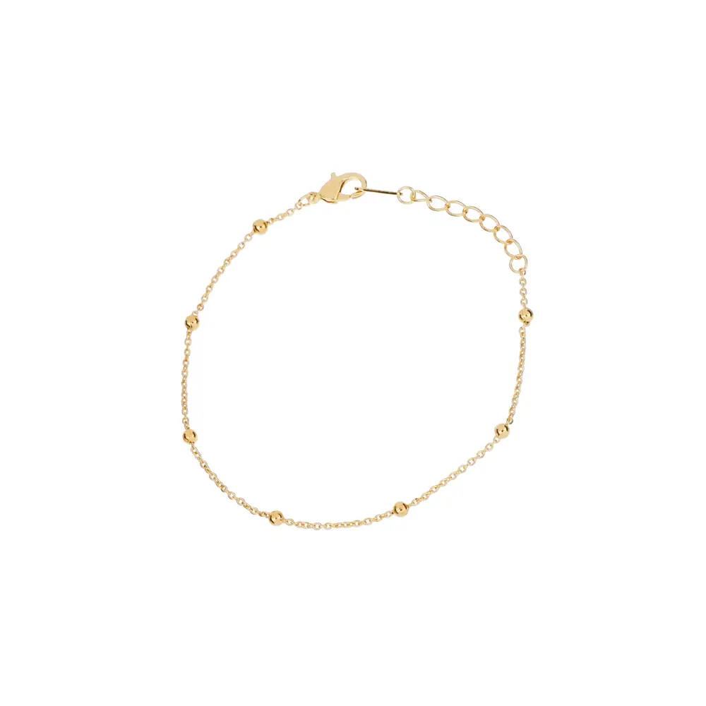 715016E Pulsera Ancla Bolita Alternada 16Cm +2Cm Ext