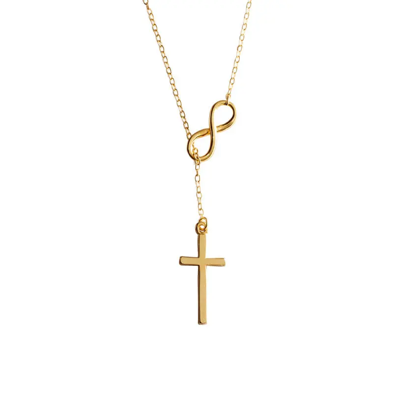 9030 Collar Infinito Con Cruz
