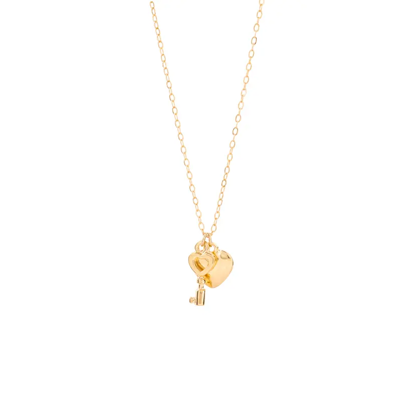 9058 Collar Llave De Tu Corazón 45 Cm