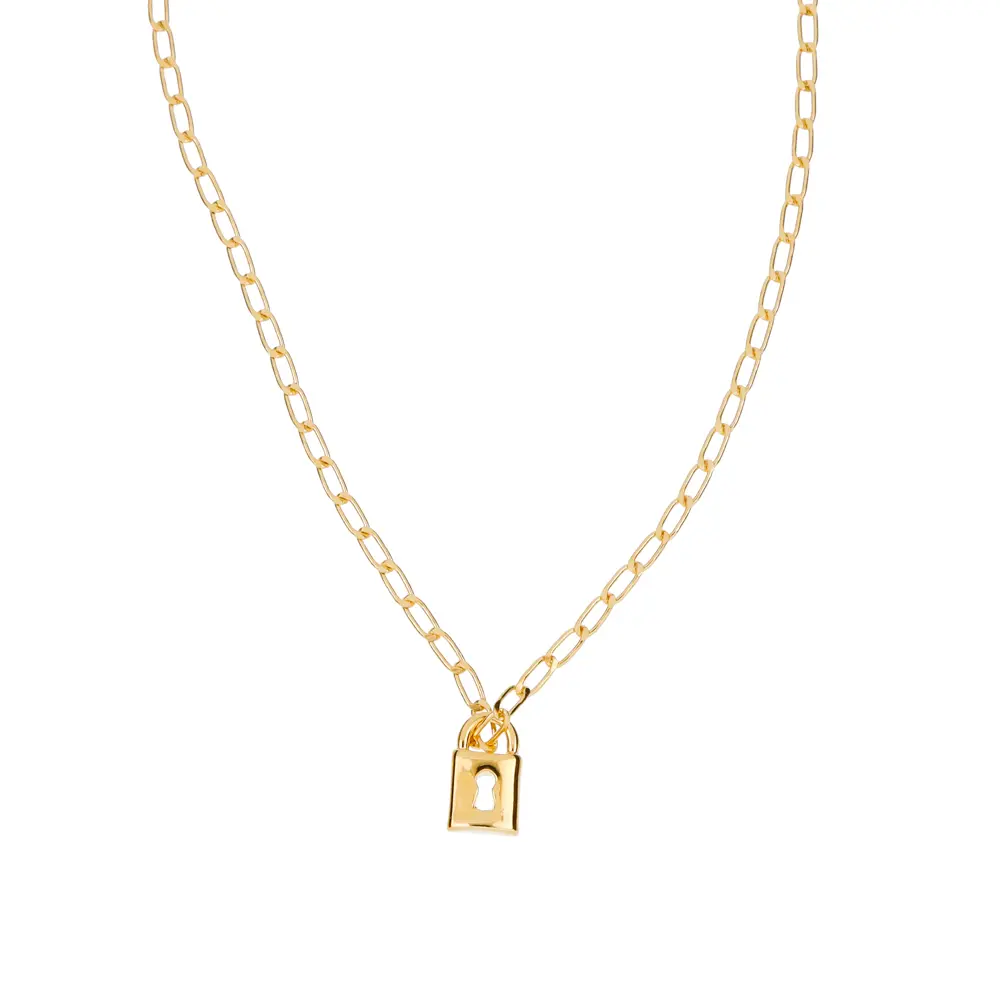 [9086] 9086 Collar Candado Fígaro 45 Cm