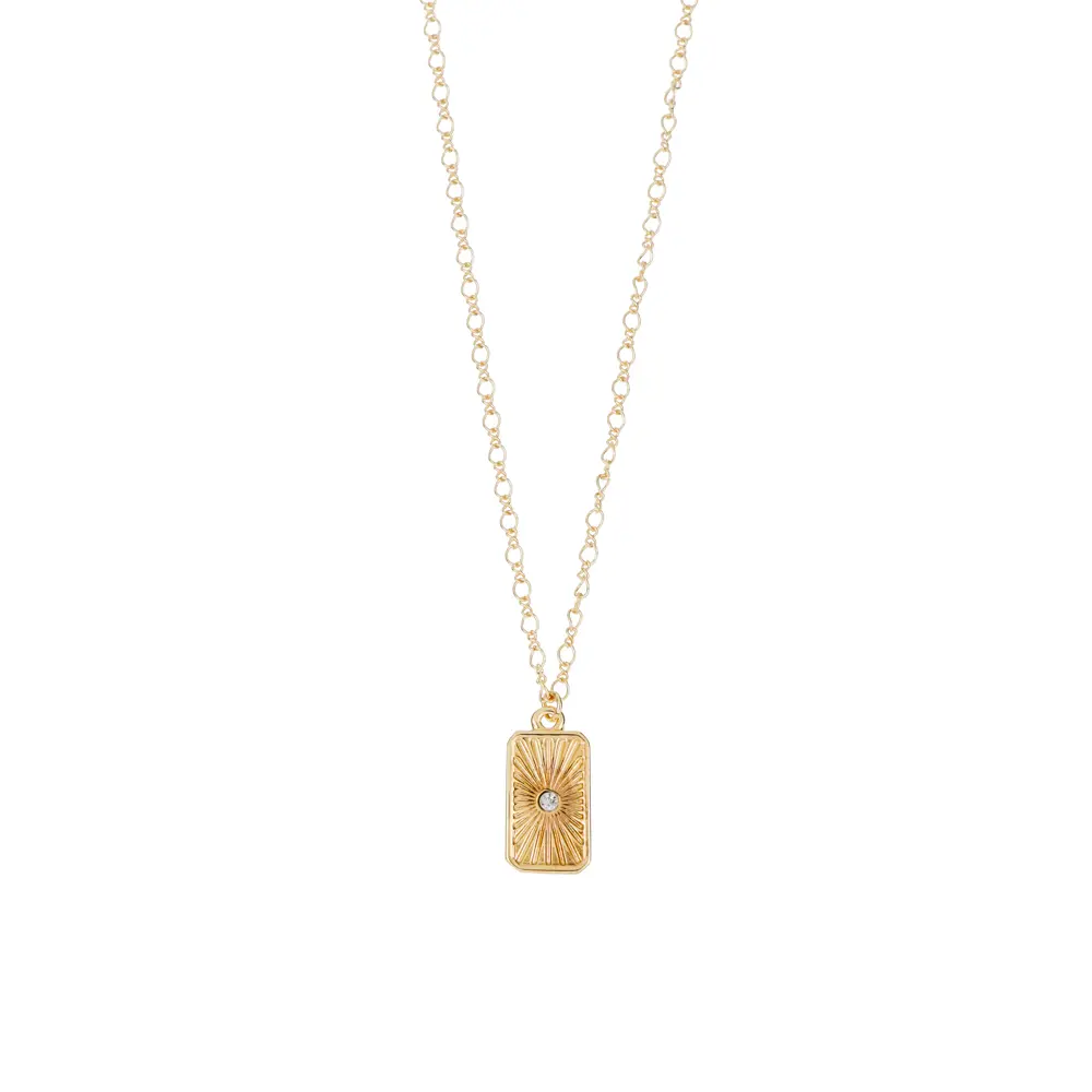 9088 Collar Medalla C/Cristal 45 Cm