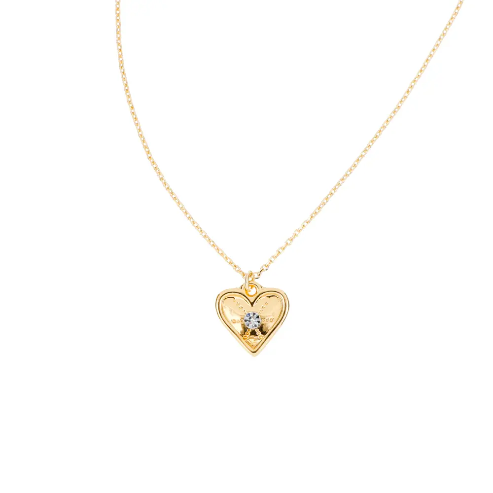 9096 Collar Corazón Textura 45 Cm