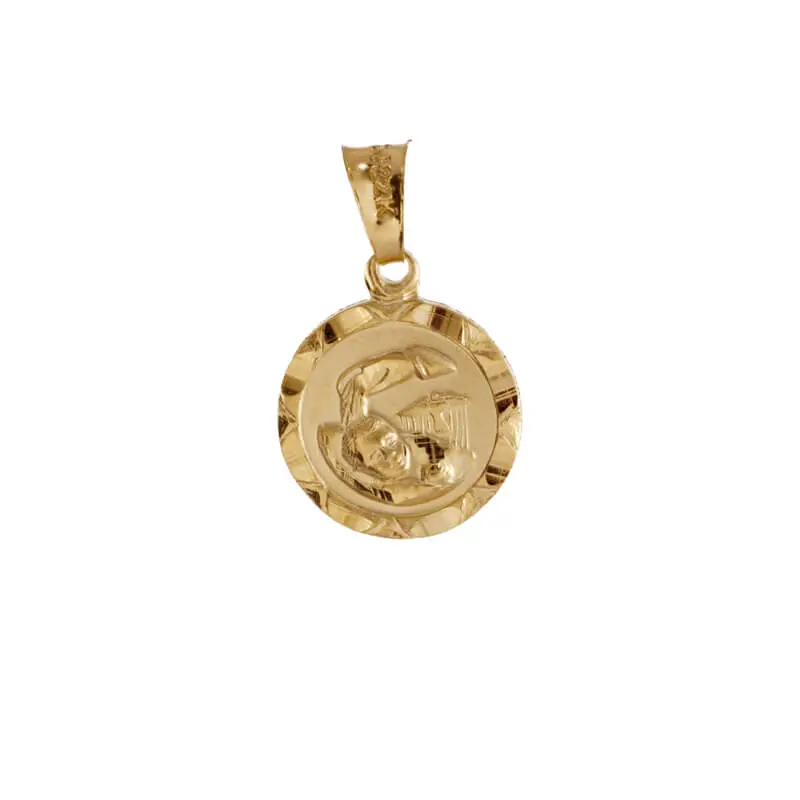 [5441] 5441 Dije Medalla Bautizo Redonda