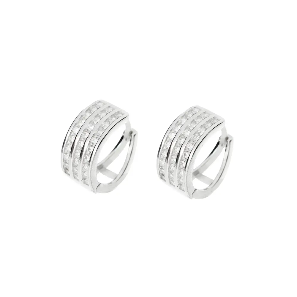 P1002 Huggie Tres Caminos Grande Plata .925