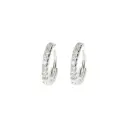 P1011 Huggie 10 Zirconias 1.1 Cm Plata .925
