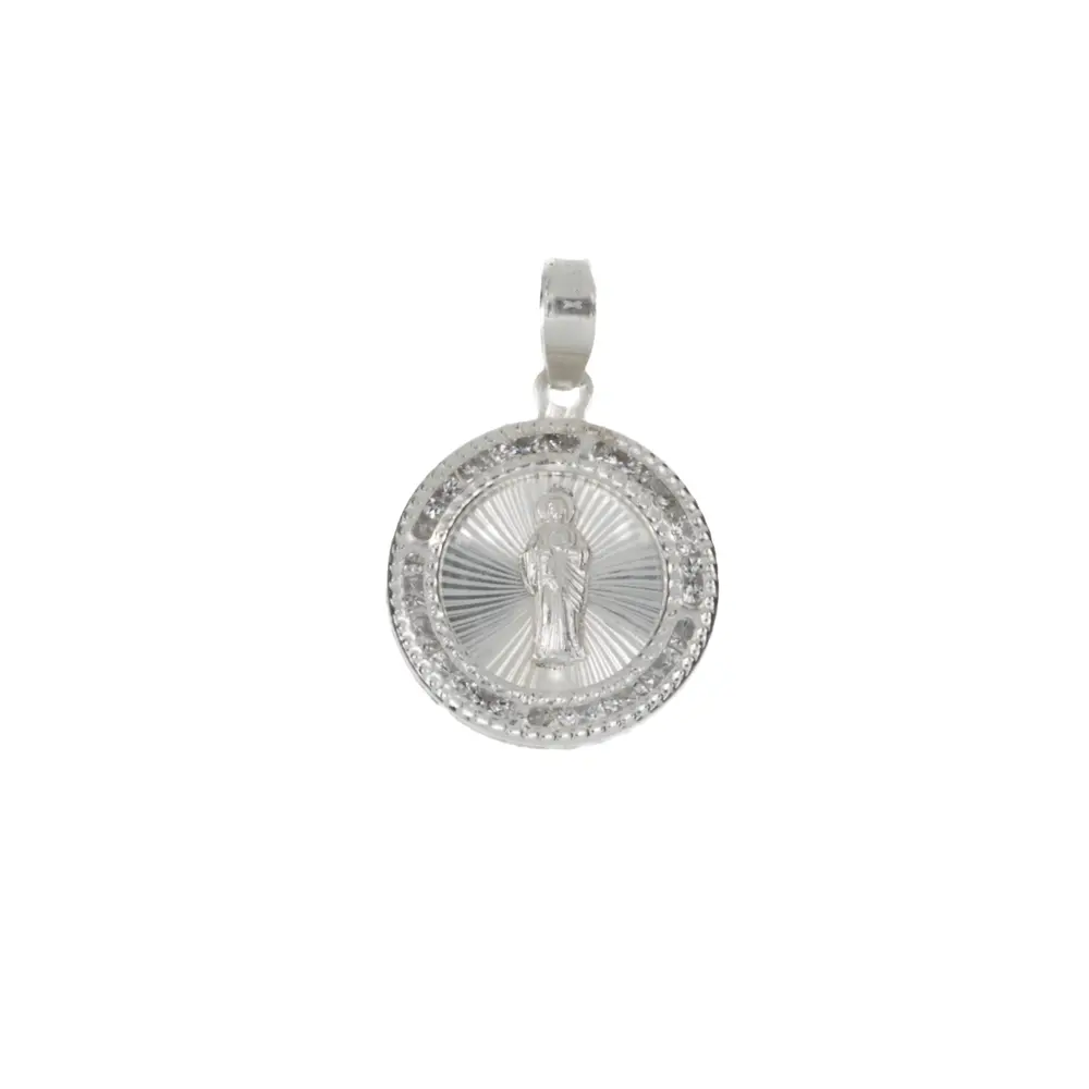P2003 Medalla San Judas C/Zirconias Plata .925