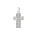 P2012 Dije Cruz Con Padre Nuestro Plata .925