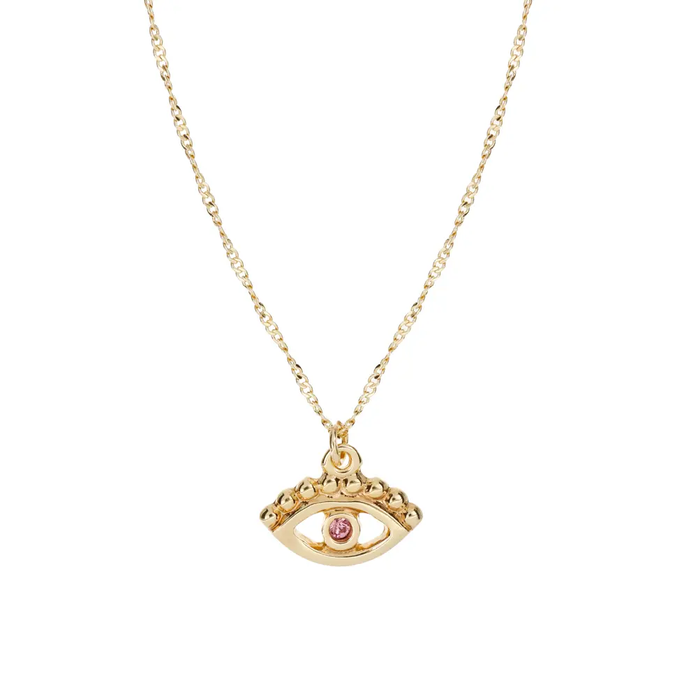 9126 Collar Ojo Rosa 45cm
