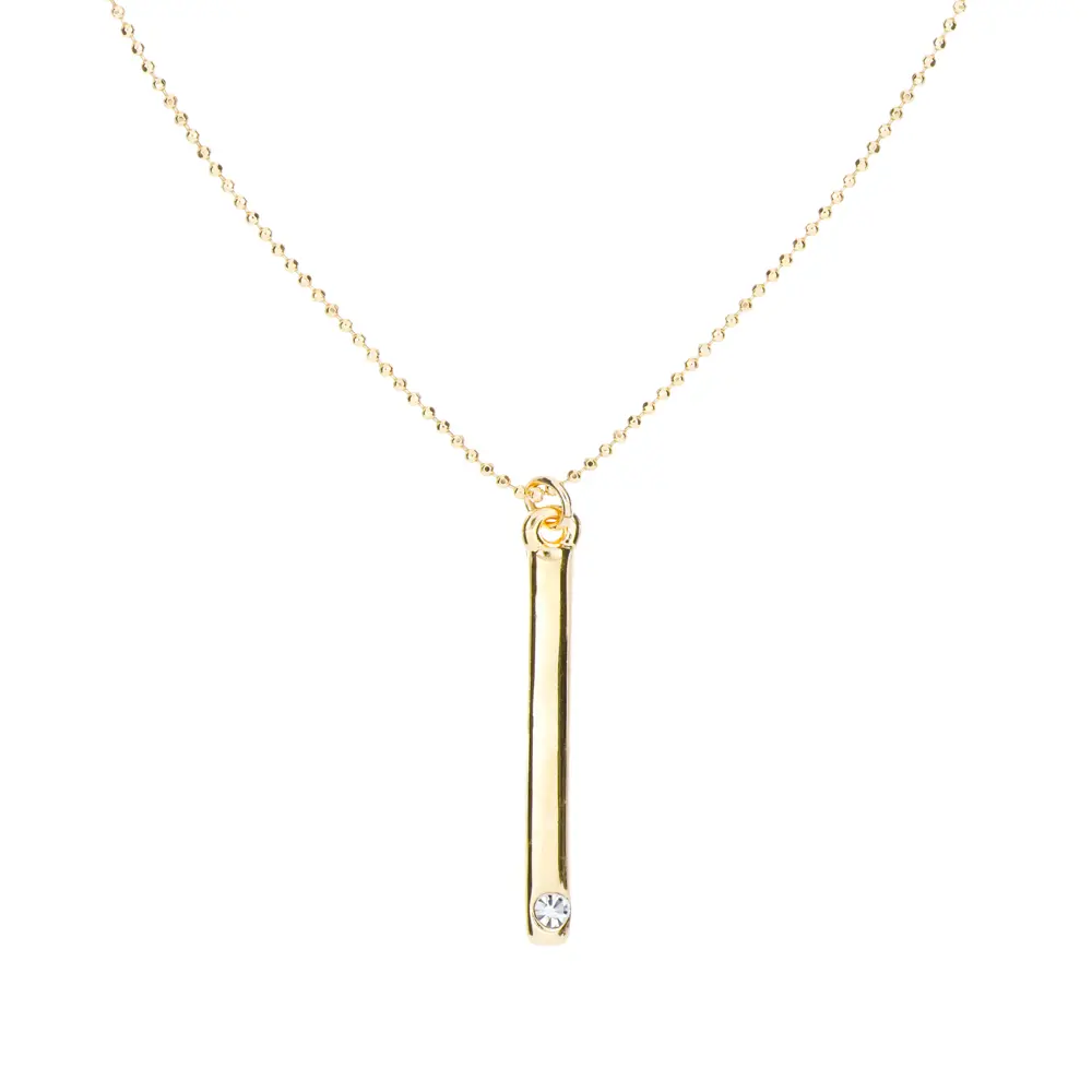 9118 Collar Barra c/Cristal 45cm