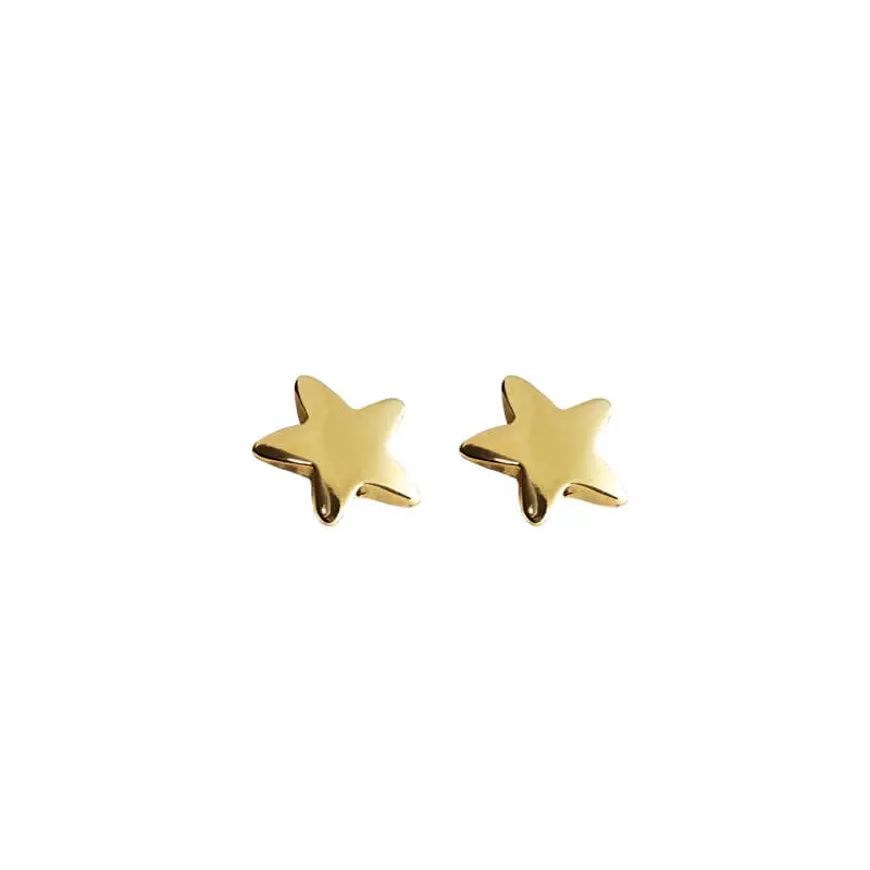 3852114 Broquel Estrellita Lisa 14K