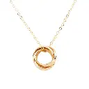 555014 Collar Aros Entrelazados 45 Cm 14K