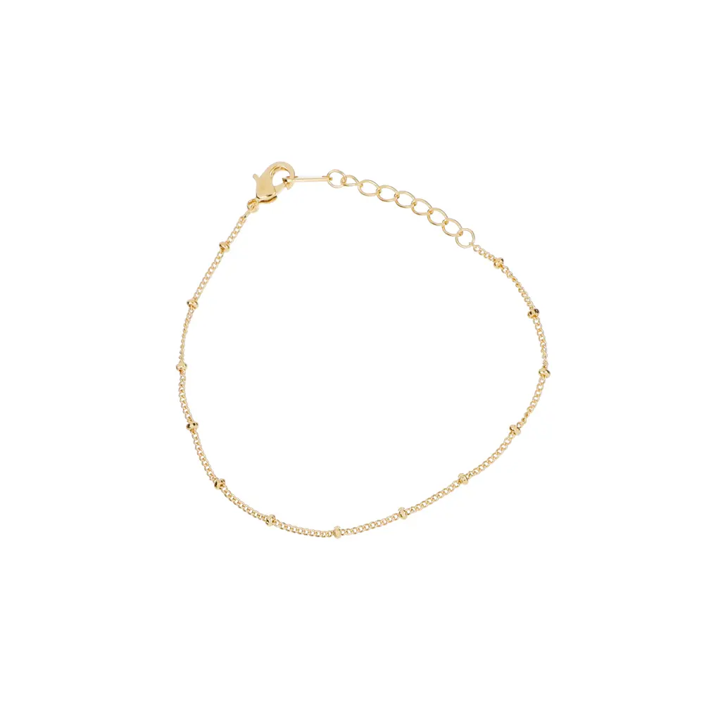 71391614 Pulsera De Bolitas 16 Cm +2Cm Ext 14K