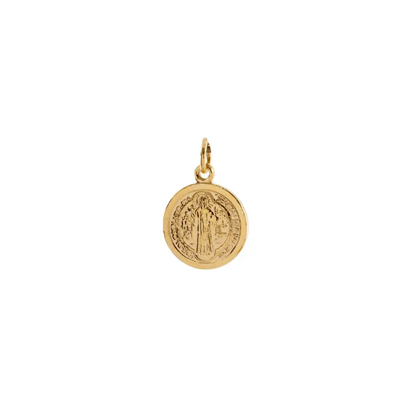 [5370114] 5370114 Dije Medalla San Benito Chica 14K