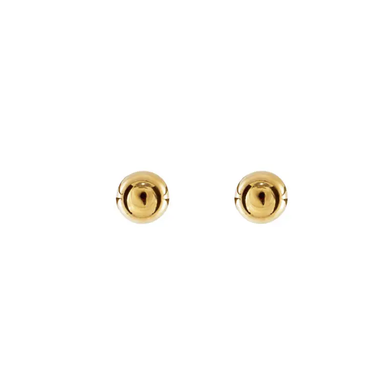 3514114 Broquel Bola Lisa 6mm 14K