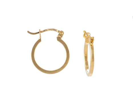 3704114 Arracada Alambre Cuadrada #4 1 Par 14K