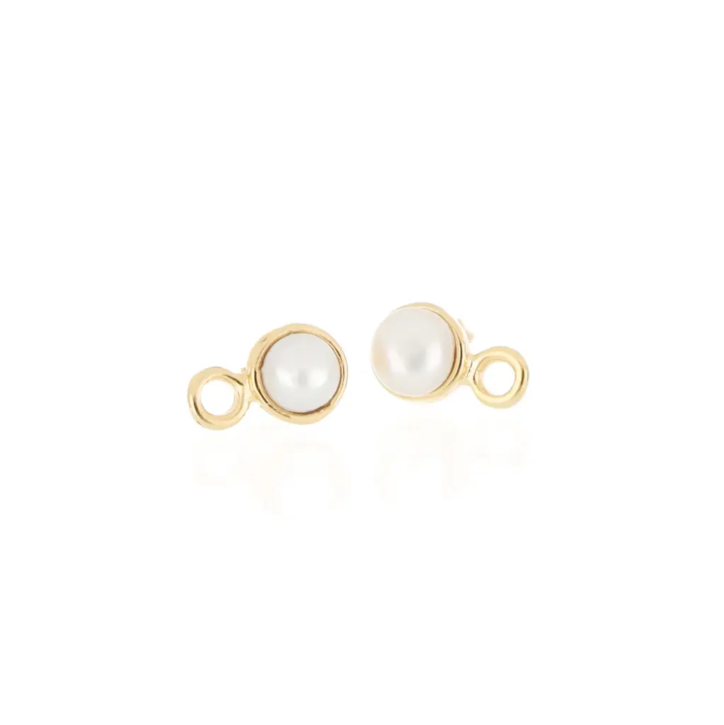 [3543114] 3543114 Broquel Perla Bicel c/asa 14K