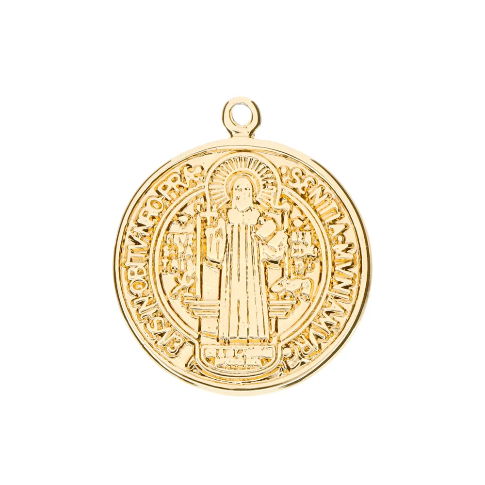 [5372114] 5372114 Dije Medalla San Benito Grande 14k