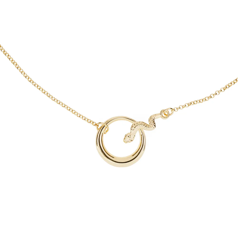 9139114 Collar Serpiente Luna 14K