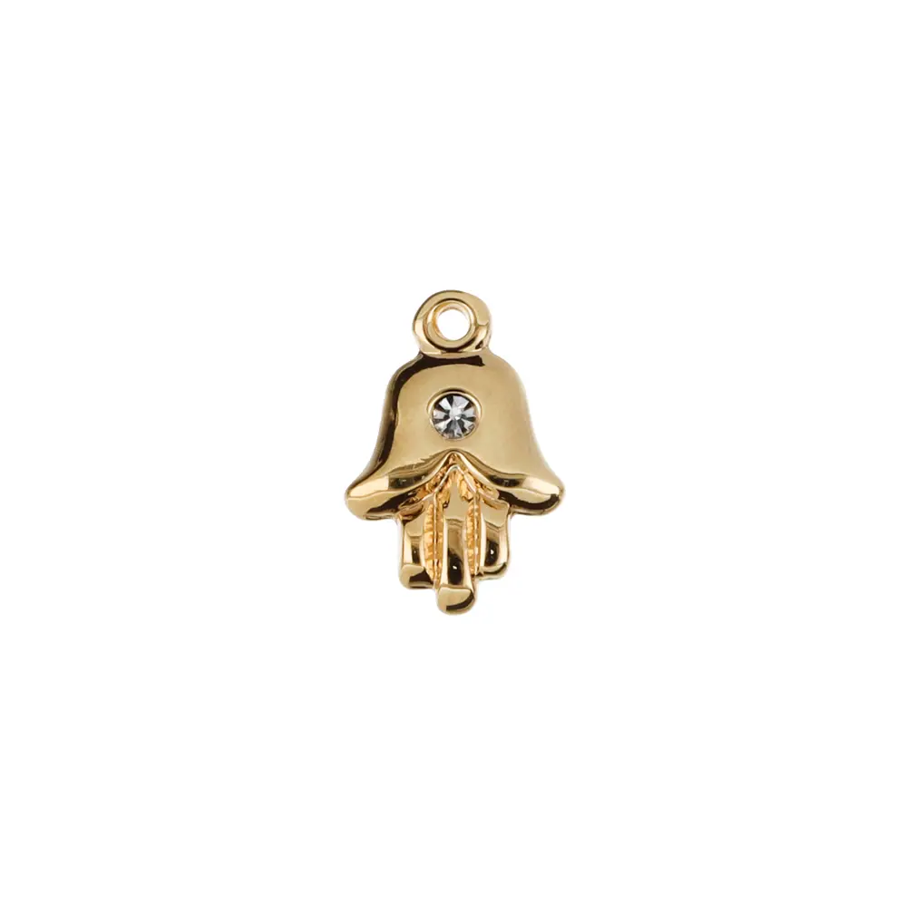 5313504BC Dije Mano Hamsa C/Cristal Blanco