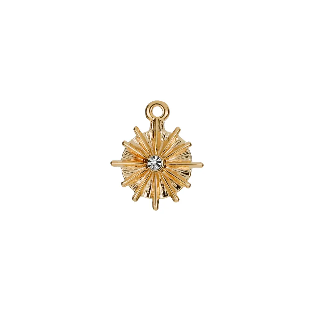 [5313519BC] 5313519BC Dije Moneda Estrella C/Zirconia Blanco