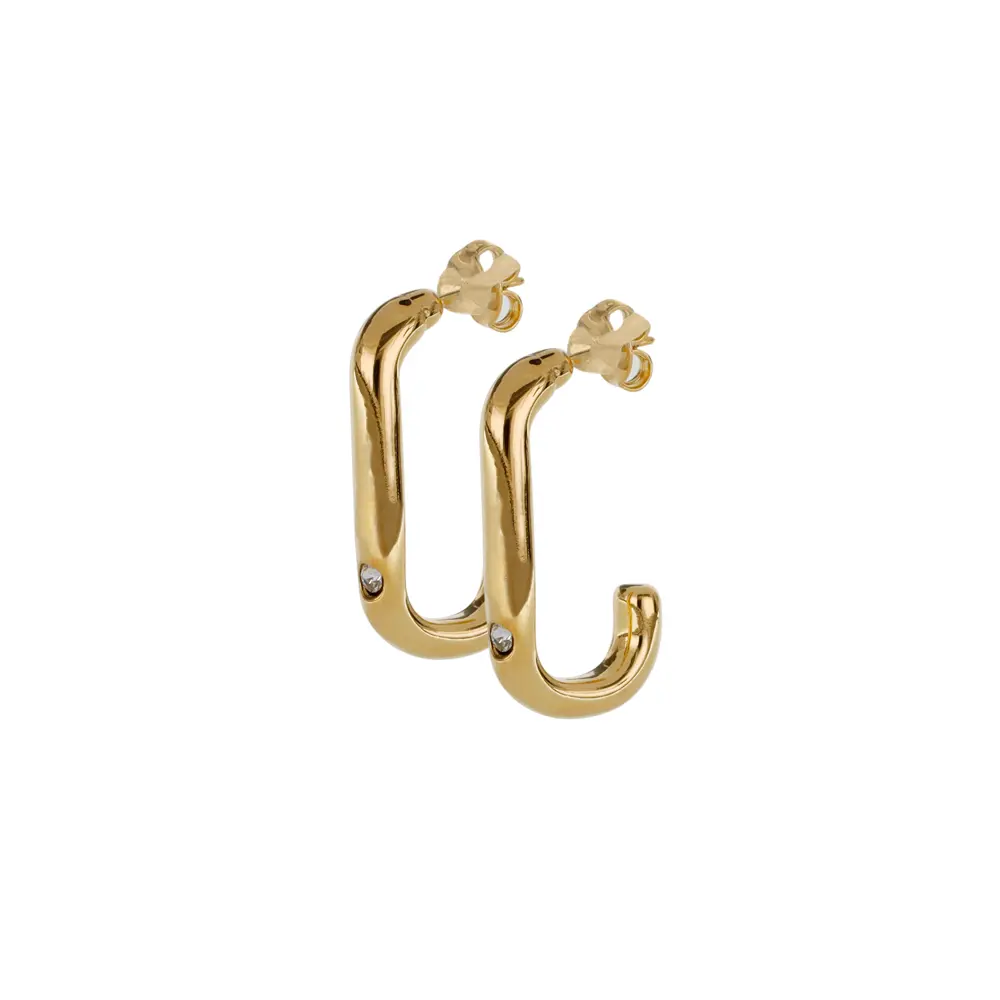 3140 Arracada Rectangular C/Cristal