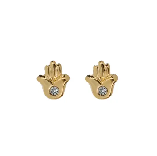[3984] 3984 Broquel Mano Hamsa C/Cristal Blanco