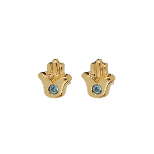 [3984A] 3984A Broquel Mano Hamsa C/Cristal Azul