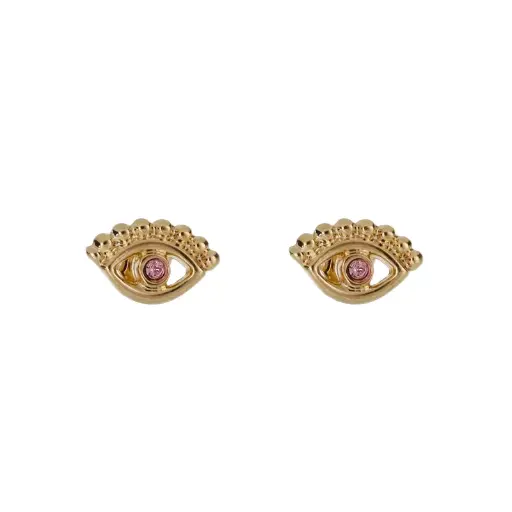 [3988ROS] 3988ROS Broquel Ojo Turco C/Cristal Rosa