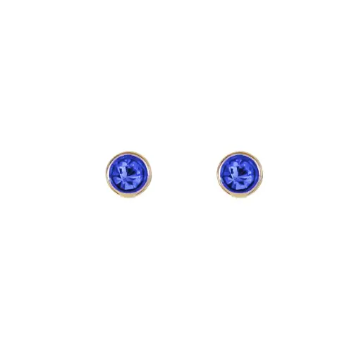 [4011A] 4011A Broquel Cristal Azul Rey 2Prs