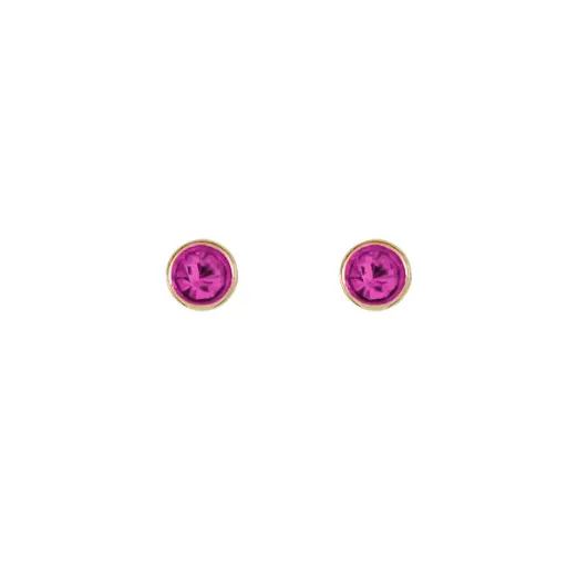 [4011F] 4011F Broquel Cristal Fucsia 2Prs
