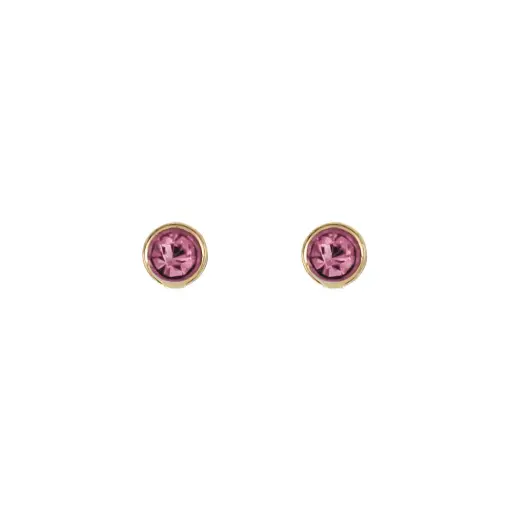 [4011ROS] 4011ROS Broquel Cristal Rosa 2Prs