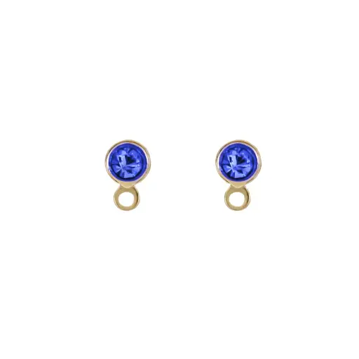 [4012A] 4012A Broquel Cristal Azul Rey C/Asa 2Prs