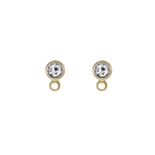 [4012BC] 4012BC Broquel Cristal Blanco C/Asa 2Prs