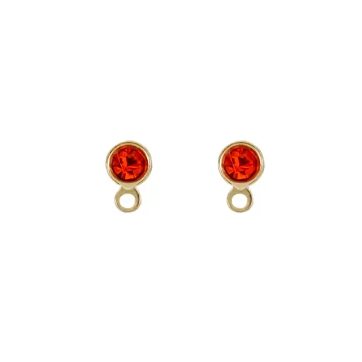 [4012N] 4012N Broquel Cristal Naranja C/Asa 2Prs