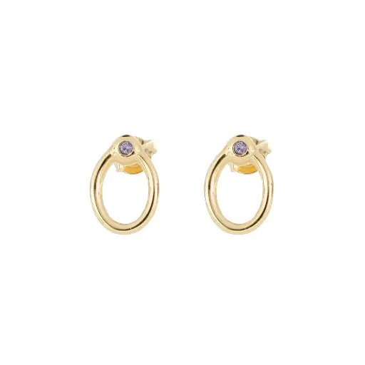 [4016L] 4016L Broquel Ovalado C/Cristal Lila