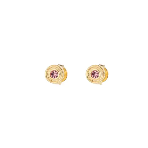 [4018ROS] 4018ROS Broquel Cristal Rosa 2Prs